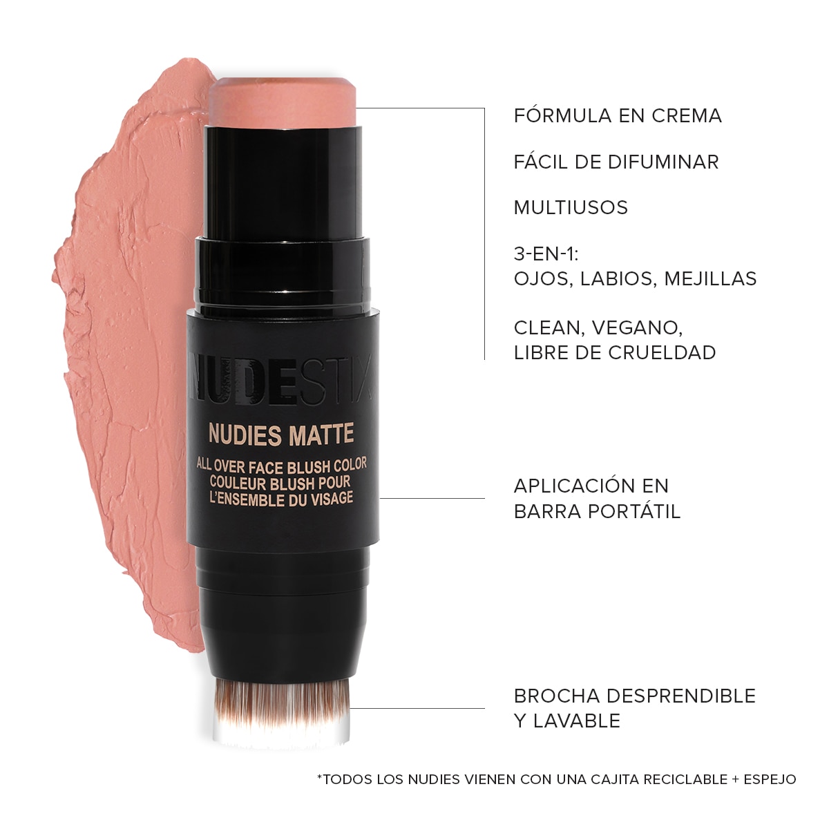 NUDIES MATTE BLUSH & BRONZE (RUBOR Y BRONCEADOR EN BARRA)